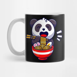 Cute Panda Bear Eats Ramen Noodle Soup Mug